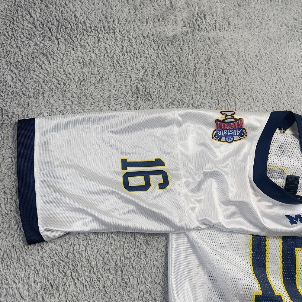 Vintage Allstate Sugar Bowl Jersey M White 16 NCAA College Football Adidas Mesh - Picture 4 of 9